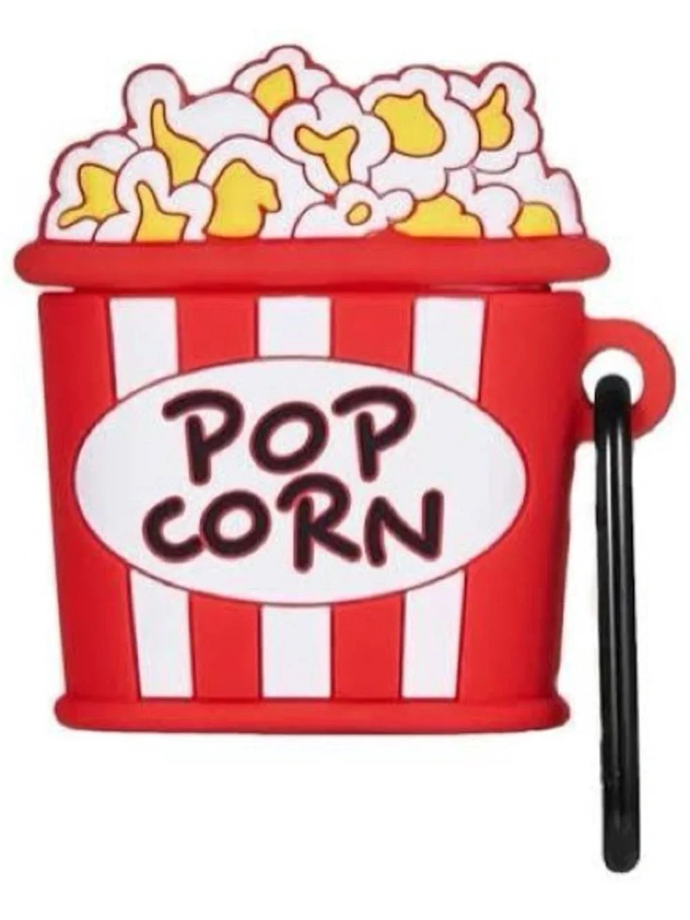 Red Popcorn Silicone Earbud Case - Cute Protective Cover